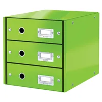 Leitz Schubladenset Click & Store WOW 3 Schubladen, Grün,