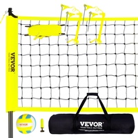 Vevor Volleyballnetz Höhenverstellbar Volleyballnetz Set, Tragbarer Beachvolleyball-Netz, Outdoor Volleyballnetz