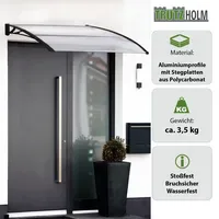 Baumarktplus Vordach Pultvordach 75 x 120 cm schwarz