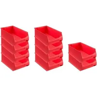 Proregal SparSet 10x Rote Sichtlagerbox 5.0 | HxBxT 20x30x50cm