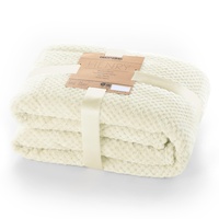 DecoKing Kuscheldecke 150x200 cm Creme Decke Microfaser Wohndecke Tagesdecke