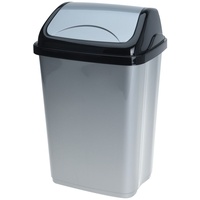 Roller Kosmetikeimer BUSKET, Grau - Schwarz - Kunststoff -