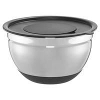 Bongusto Schüssel, Silbergrau - Schwarz - Metall - Ø