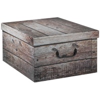 Home4You Aufbewahrungsbox, Grau - Weiß - 51 x 37