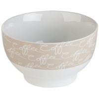 Home4You Müslischale, Beige - Weiß - Porzellan - mit