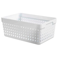  Aufbewahrungsbox SEOUL, Weiß - 23,8 x 15,8 cm -
