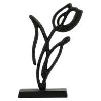 Light & Living Deko-Tulpe TULIPANU, Schwarz matt - Metall