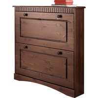 Home Affaire Schuhschrank »Rustic«, mit Knopfgriffen aus massiver Kiefer,FSC®-zertifiziert,Kassetenoptik,