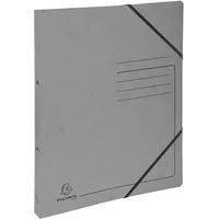 Exacompta 10x Ringhefter 2 Ringe 15mm, Karton bedruckt Grau