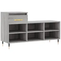 VidaXL Schuhregal Grau Sonoma 102x36x60 cm Holzwerkstoff