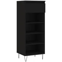 VidaXL Schuhschrank Schwarz 40x36x105 cm Holzwerkstoff