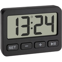 TFA Dostmann Digitale Miniuhr, 60.2036.01, mit Weckfunktion, Stoppuhr, Timer,