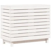 VidaXL Wäschetruhe Weiß 88,5x44x76 cm Massivholz Kiefer