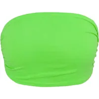URBAN CLASSICS Ladies Neon Bandeau Top in Grün, Größe
