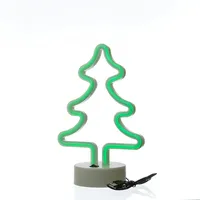 Satisfire LED Neonlicht TANNENBAUM Neonschild Leuchtfigur USB Batterie 27cm