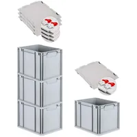Proregal SuperSparSet 4x Eurobox NextGen Economy mit Scharnierdeckel &