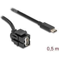 DeLock USB-Kabel USB 2.0 USB-A Stecker, USB-C® Stecker 0.50m