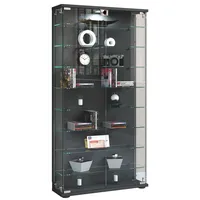 VCM Standvitrine Glas Modern und platzsparend Glas Vitrinenschrank –