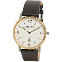 REGENT Herren Quarzuhr Leder 39 mm 1094061
