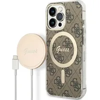 GUESS Zestaw GUBPP13LH4EACSW Charger iPhone 13 Pro brązowy/brown hard