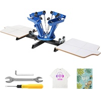 Vevor Siebdruckpresse T-Shirt Siebdruckmaschine 4 Farben 2 Stationen, T-Shirtpresse,