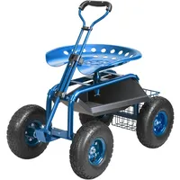 Vevor Rollsitz Werkstattwagen aus Stahl bis 136kg belastbar Gartenwagen