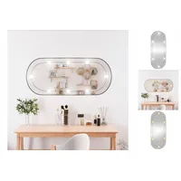 VidaXL Wandspiegel mit LED-Leuchten 40x90 cm Glas Oval