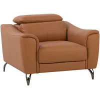Beliani Sessel NARWIK Echtleder 75 x 80 x 90
