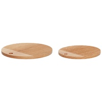 Hübsch Schneidebrett rund, aus Holz 2er Set