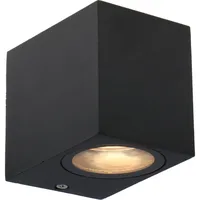 LED's light LED`s light Außen-Wandleuchte Eckig 1-flammig Schwarz