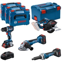 Bosch Professional Akku-Maschinenset inkl. L-Boxx + 3 Akkus 4.0/5.5Ah