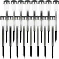 Monzana LED Solarleuchte 16er-Set Edelstahl 36,5cm