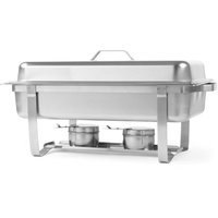 HENDI Chafing Dish 1/1, Gastronorm, mit hochglanzpoliertem, einsteckbarem Deckel.