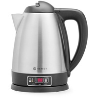 HENDI Wasserkocher kabellos mit Temperaturregelung, 1,8L, 230V/1800W, 230x165x(H)255mm