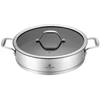 CHEF CUISINE International Servierpfanne 28 cm, Edelstahl 18/10, Teflon