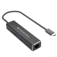 Conceptronic ABBY14B 4-Port Hub mit Ethernet