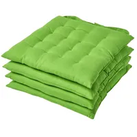 Homescapes Sitzkissen 40 x 6,5 x 40 cm grün