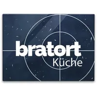 Speecheese Fernsehkrimi Schneidebrett in 39x28cm mit Spruch Bratort Küche