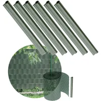 Kadax Sichtschutzstreifen Klemmschienen 1,5 x 17,7 cm Grün Kunststoff