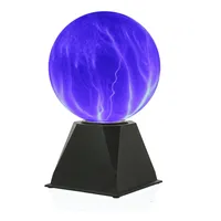 Satisfire Plasmakugel Plasmaball Retro Lichteffekt mit Blitzshow Automatik blau