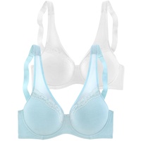 PETITE FLEUR Minimizer-BH Damen hellblau+weiß Gr.100F