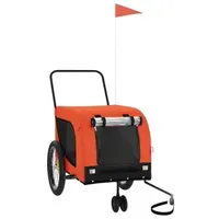 VidaXL Fahrradhundeanhänger orange/schwarz