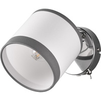 Trio Reality Leuchten Wandspot Davos R81551706 Chrom, Schirm Stoff