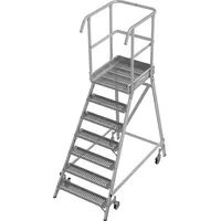 Krause KRAUSE® STABILO fahrbare Podestleiter, einseitig begehbar, Profilrost R13,