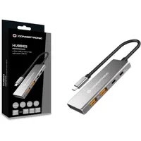 Conceptronic HUBBIES15G 4-Port USB 3.2 Gen-2 Hub, 10Gbps, USB-C