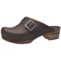 Sanita Wood-Urban Open Clog Antique Brown Gr.36 - Braun