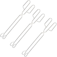 Relaxdays Grillzange 38 cm Edelstahl silber