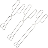 Relaxdays Grillzange 3er Set 24, 30 & 38 cm