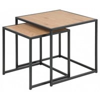 Actona »Seaford, TOPSELLER!«, (Beistelltisch, Sofatisch), Couchtisch-Set, Wildeiche-Optik, Gestell aus