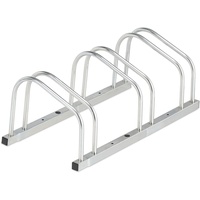 Relaxdays Fahrradständer Boden, für 3 Fahrräder, bis 50 mm
